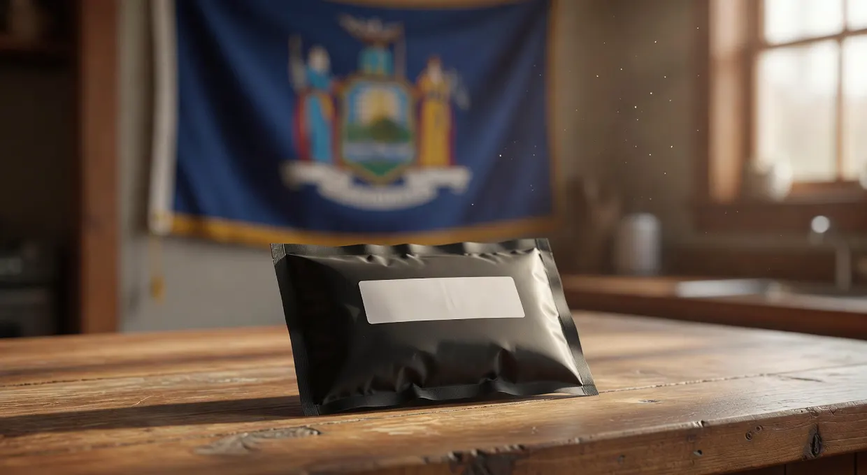 Sealed lab-tested cannabis package from a licensed New York dispensary near Depew and Cheektowaga